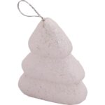 Zestaw 6 Białych Brokatowych Choinek Styropianowych 7CM Bezpiecznych dla Dzieci - obrazek 2