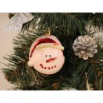 Komplet 4 Plastikowych Bombek w Kształcie Głowy Bałwana - obrazek 3