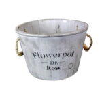 Drewniana szara osłonka z uchwytami ze sznurka 23x15 cm