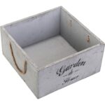 Duża Osłonka Drewniana Vintage z Uchwytami na Kwiaty i Zioła Garden - obrazek 2