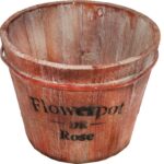 DONICA OSŁONKA DREWNIANA BRĄZOWA ŚREDNICA 19CM