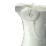 Elegancki Biały Mlecznik z Kwiatowymi Dekoracjami i Cyrkoniami - obrazek 2