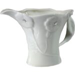 Elegancki Biały Mlecznik z Kwiatowymi Dekoracjami i Cyrkoniami