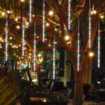 Kolorowe Meteory Świetlne na Zewnątrz - Dekoracyjne Lampy LED 100cm, zestaw 10 sztuk. - obrazek 3