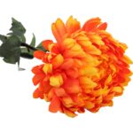 Chryzantema Pomarańczowa Strzępiasta 80 cm - Dekoracja do Wnętrz i na Dzień Wszystkich Świętych - obrazek 3