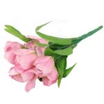 Bukiet 9 TULIPANÓW w kolorze RÓŻOWYM 32 cm - obrazek 3