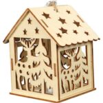 LAMPION ŚWIĄTECZNY LATARENKA DEKORACJA ŚWIETLNA LED BOŻE NARODZENIE 10 cm - obrazek 2