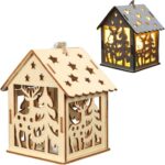 LAMPION ŚWIĄTECZNY LATARENKA DEKORACJA ŚWIETLNA LED BOŻE NARODZENIE 10 cm