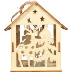 LAMPION ŚWIĄTECZNY LATARENKA DEKORACJA ŚWIETLNA LED BOŻE NARODZENIE 10 cm - obrazek 3