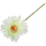 Gerbera Dekoracyjna Wyglądająca jak Żywa, Kolor Biało-Zielony, 55cm - obrazek 3