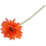 Pojedynczy Kwiat Gerbera w Kolorze Pomarańczowym o Wysokości 55 cm - Dekoracja do Wnętrz - obrazek 3