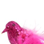 Zestaw Ptaków na Klipsach do Dekoracji Świątecznych - Różowo-Srebrne, 3 Sztuki - obrazek 3