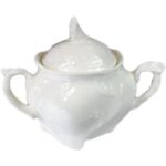 Cukierniczka Porcelanowa do Zestawu Stołowego Biały Elegancja - obrazek 2