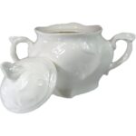 Cukierniczka Porcelanowa do Zestawu Stołowego Biały Elegancja