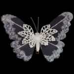 Elegancka brokatowa dekoracja Motyl na klamerce - obrazek 2