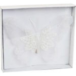 Elegancka brokatowa dekoracja Motyl na klamerce