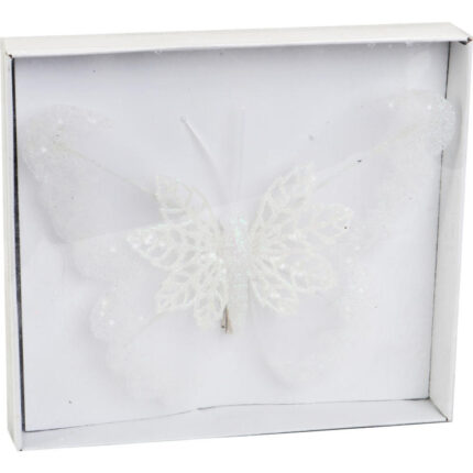 Elegancka brokatowa dekoracja Motyl na klamerce