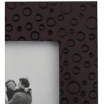 Stojąca ramka na zdjęcie z czarną tkaniną i wzorkami 15x19 cm - obrazek 2