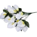 Bukiet 12 anturium w kolorze białym - obrazek 3