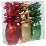 Zestaw do pakowania prezentów: rozetki + wstążki, mix kolorów - obrazek 2