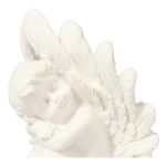 Dekoracyjny Anioł Cmentarny z Polirezyny, Biały, 10 cm - obrazek 2