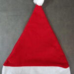 Czapka Mikołaja welurowa, czerwona 40x30cm