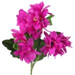 Gałązka sztucznej azalii w kolorze różowym, 68cm - obrazek 2