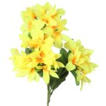 Gałązka Azalii Sztucznej Koloru Żółtego 68 cm - obrazek 3