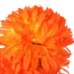 Bukiet 7 dużych chryzantem w kolorze pomarańczowym 74 cm - obrazek 2