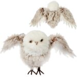 Sowa Piękna puchata dekoracja świąteczna dekoracja zimowa 45 cm