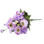 Bukiet 10 kwiatów mix anemonów i hortensji w kolorze fioletowym - obrazek 3