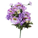 Bukiet 10 kwiatów mix anemonów i hortensji w kolorze fioletowym