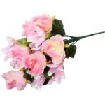 Bukiet 12 sztucznych kwiatów, mix, B12R-70AR - obrazek 3