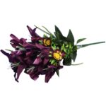 BUKIET 9 JESIENNYCH LILII Z PĄKAMI CIEMNY FIOLET - obrazek 2