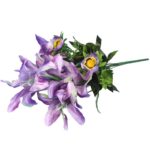 BUKIET 9 JESIENNYCH LILII Z PĄKAMI FIOLETOWY - obrazek 2