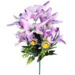 BUKIET 9 JESIENNYCH LILII Z PĄKAMI FIOLETOWY