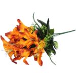 BUKIET 9 JESIENNYCH LILII Z PĄKAMI POMARAŃCZOWY - obrazek 2