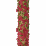 Sztuczny kwiat - gałązka czosnku w spiralnym kształcie, kolor ciemny róż, długość 110cm - obrazek 3