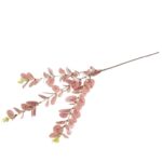 Gałązka Sztucznych Liści Eukaliptusa 80 cm różowa - obrazek 3