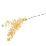 Gałązka Sztucznych Liści Eukaliptusa 80 cm żółta - obrazek 3