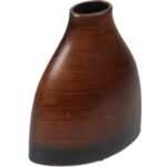 Wazon ceramiczny w kolorze brązowym 19x10x22 cm - obrazek 2