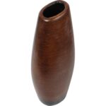 Wazon ceramiczny wysoki w kolorze brązowym 10x7x26 cm - obrazek 2
