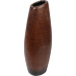 Wazon ceramiczny wysoki w kolorze brązowym 10x7x26 cm