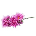 Sztuczny Bukiet 5 Fioletowych Chryzantem o Wysokości 58 cm - obrazek 2