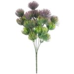 Bukiet 5 dodatków MODRZEW w kolorze FIOLETOWYM 32 cm