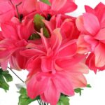 Dekoracyjny Bukiet Sztucznych Dalii w Kolorze Różowym - 7 Szuk, 60 cm - obrazek 2