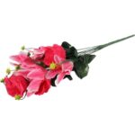 Bukiet mix lilii z różą 52 cm RÓŻOWY - obrazek 3