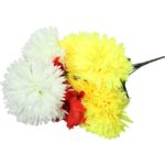 Bukiet 9 chryzantem w kolorze biało-żółtym 54 cm - obrazek 2