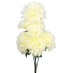 BUKIET 9 DUŻYCH CHRYZANTEM KREMOWYCH - obrazek 2