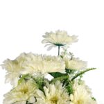 Bukiet 9 Sztucznych Gerber w Kolorze Białym o Wysokości 54cm - obrazek 2